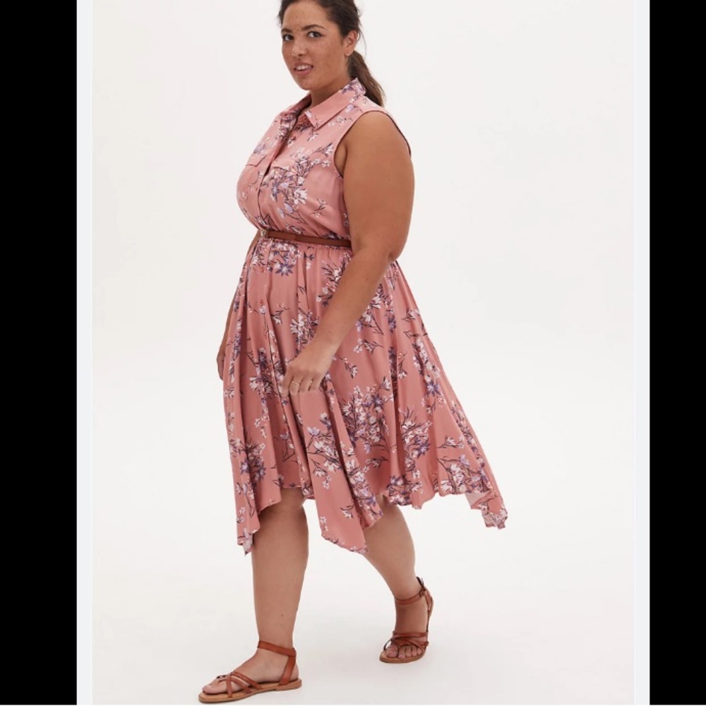 Floral Pink Sleeveless Dress